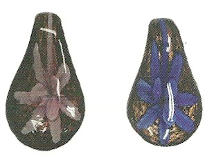 Coral Drop Arte Glass Pendant