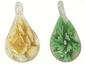 Flower Drop Arte Glass Pendant