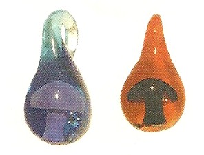 Mushroom Arte Glass Pendant