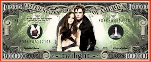 Twilight Movies Commemorative Million Dollar Bill